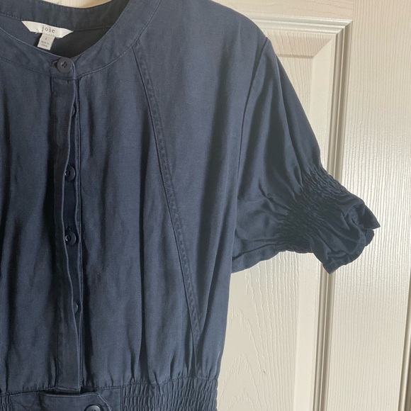 Joie Women's Navy Jumpsuit linen blend size large - Picture 6 of 16